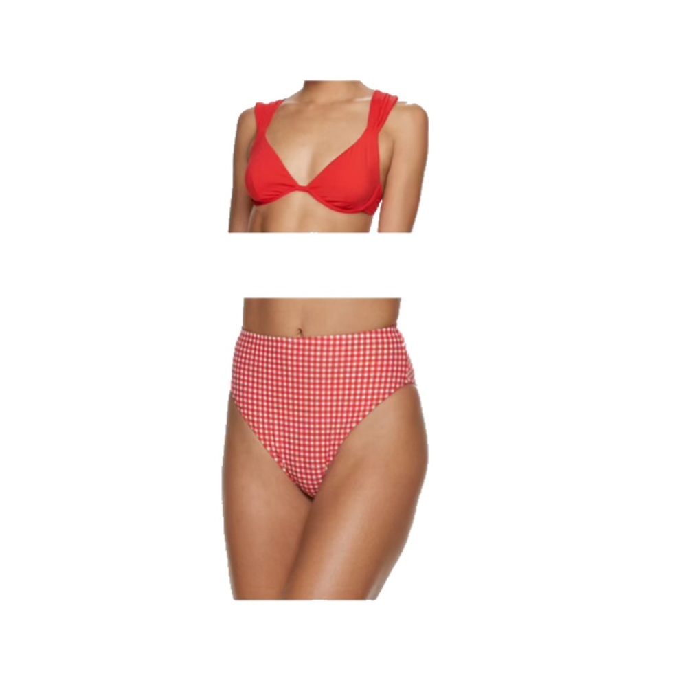 WeWoreWhat Red Bikini Set Retro Swimwear